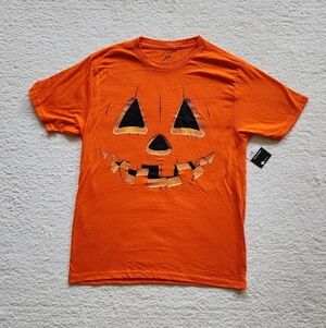 New Way to Celebrate Halloween orange Pumpkin Short Sleeve T-Shirt Men's Size M